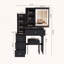 Bureau de coiffeuse moderne avec éclairage DEL, prise de courant et rangement