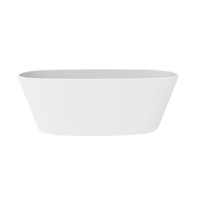 Hermosa 71" x 34" Freestanding Soaking Tub Solid Surface Bathtub
