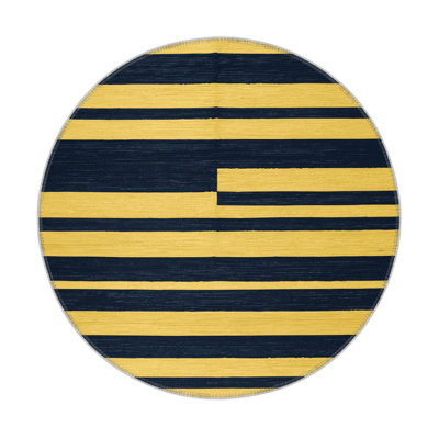 HorizontalStripes Yellow Indoor and Outdoor Area Rug