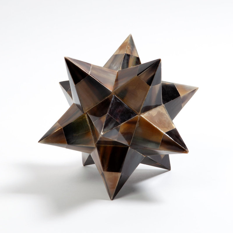 Stellated Dodecahedron-White Bone, Brown
