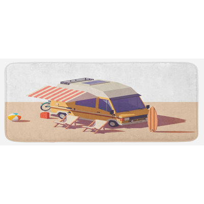 Coastal Synthetic Kitchen Mat