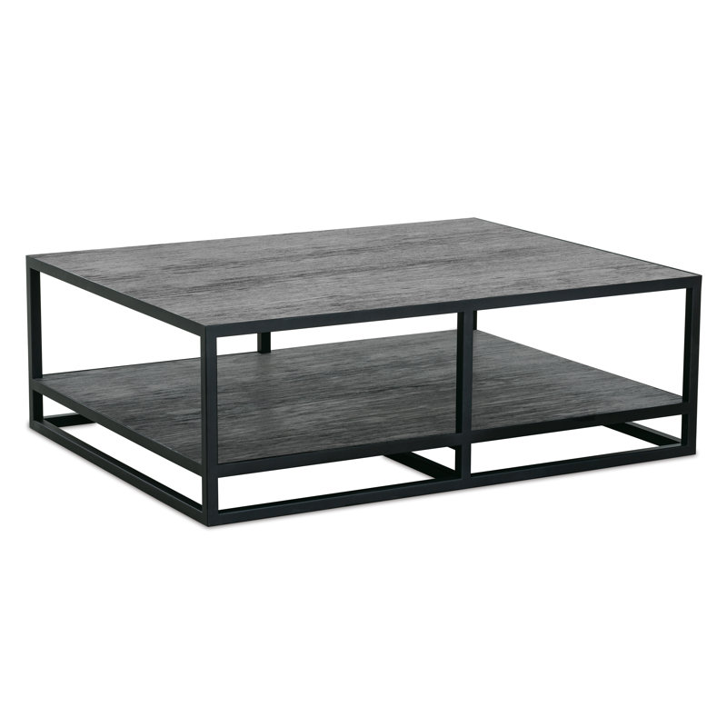Bartola Rectangle Cocktail Table, Black, 16" H x 47" L x 36" W