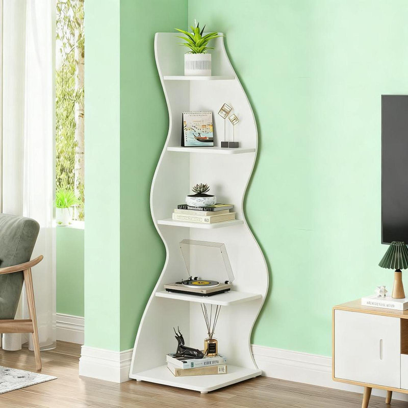 Support pour plante à 5 niveaux, Blanc, (5 tablettes) H 70,47 po x l 19,69 po x P 18,9 po