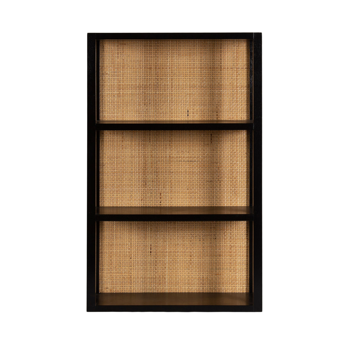 Ori Tiered Rattan Wall Shelf for Use as Bathroom Over-the-Toilet Storage Shelves