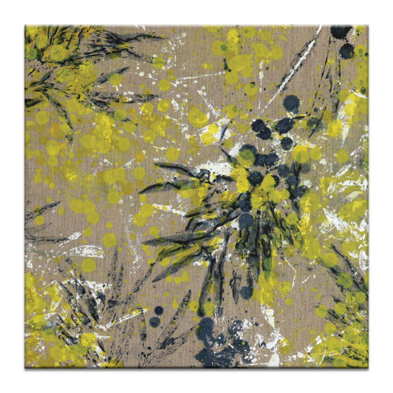 Wattle by Sally Adams - Painting on Canvas, 102cm H x 102cm W, Wrapped Canvas