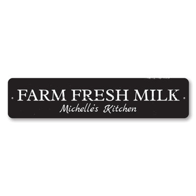 Farm Fresh Milk Aluminum Sign
