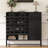 44.3" Farmhouse Sideboard With Coffee Bar, Rustic Storage Cabinet With Lattice Doors And Drawer For Living Room & Kitchen-234455260