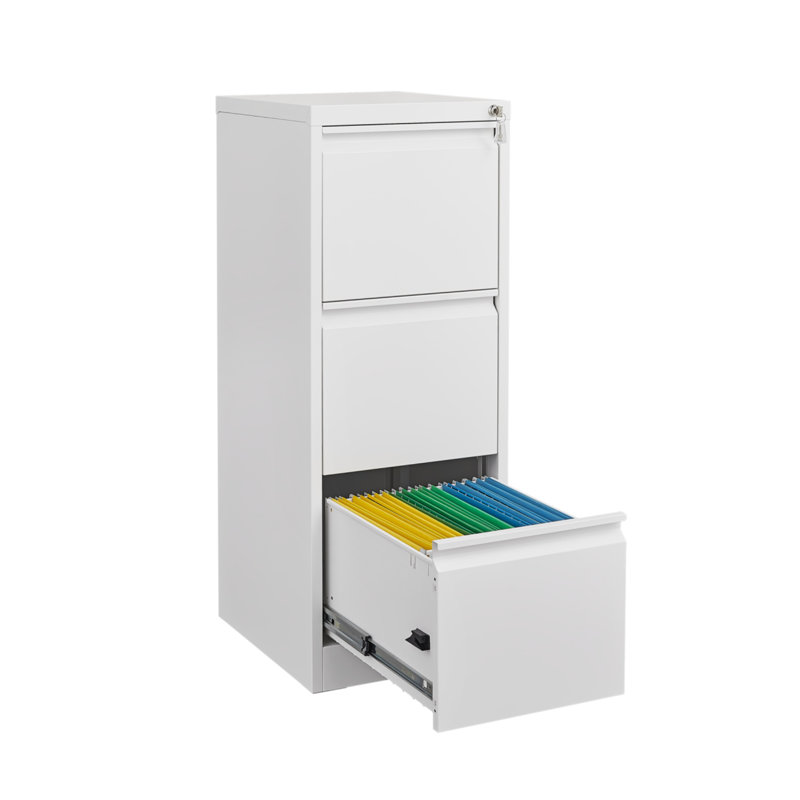 File Cabinet With Locking Drawer, White