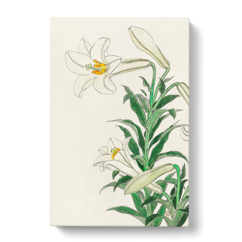 Lilies by Ohara Koson - Wrapped Canvas Painting, 76cm H x 50cm W x 3cm D