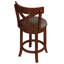 Tabouret de comptoir pivotant rembourré de 66 cm (26 po) avec cadre en bois massif et siège en similicuir pour la cuisine (ensemble de 4)-129071121-122554616-122162265
