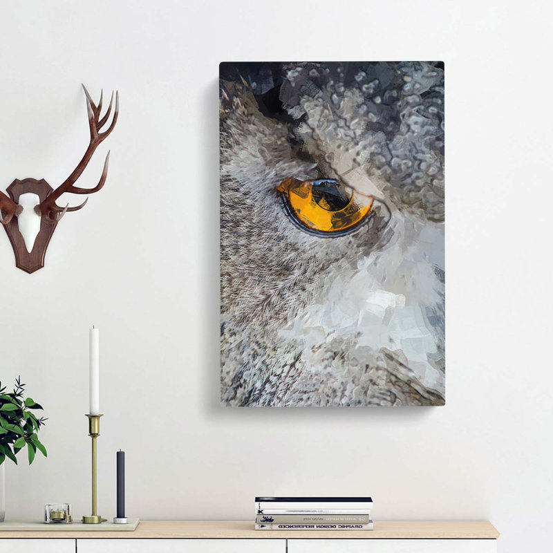 Eye of an Owl in Abstract - Wrapped Canvas, 76cm H x 50cm W x 3cm D