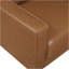 Causeuse rembourrée en similicuir brun de style moderne avec coussins confortables et dossier en bois 1pc-1136327897