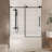 Frameless Shower Door 56-60 "W X 60" H, 1/4 "(6 Mm) Clear Tempered Glass, Stainless Steel Handle-120178792-120178793