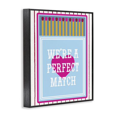 We're A Perfect Match Framed Giclee, design by Lil' Rue