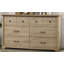Commode 6 tiroirs avec poignées noires Elara-1300875872