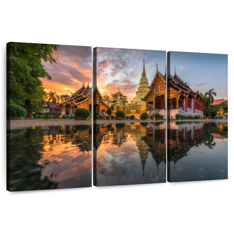 Adella Buddhist Wat Phra Singh, 36" H x 57" W