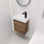 Petit meuble-lavabo flottant 18 po avec lavabo simple 18 po