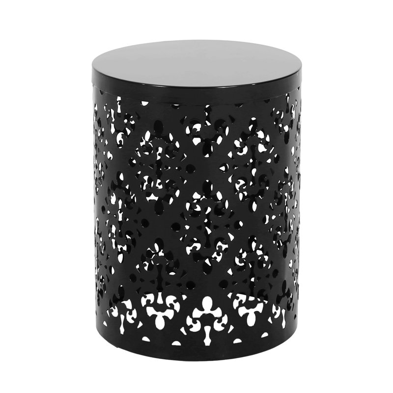 Table d'appoint en métal Nadilyn, Noir