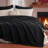 Brushed Flannel Blanket Black Throw-116843114