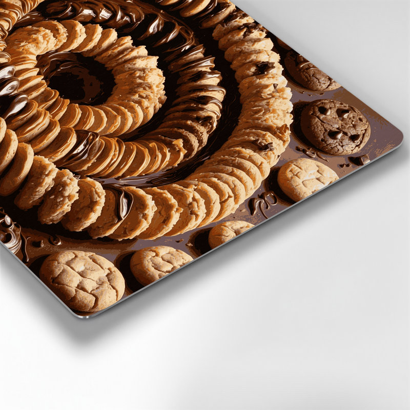 Desserts, biscuits et biscuits, art mural en métal brun, H 11 po x l 14 po
