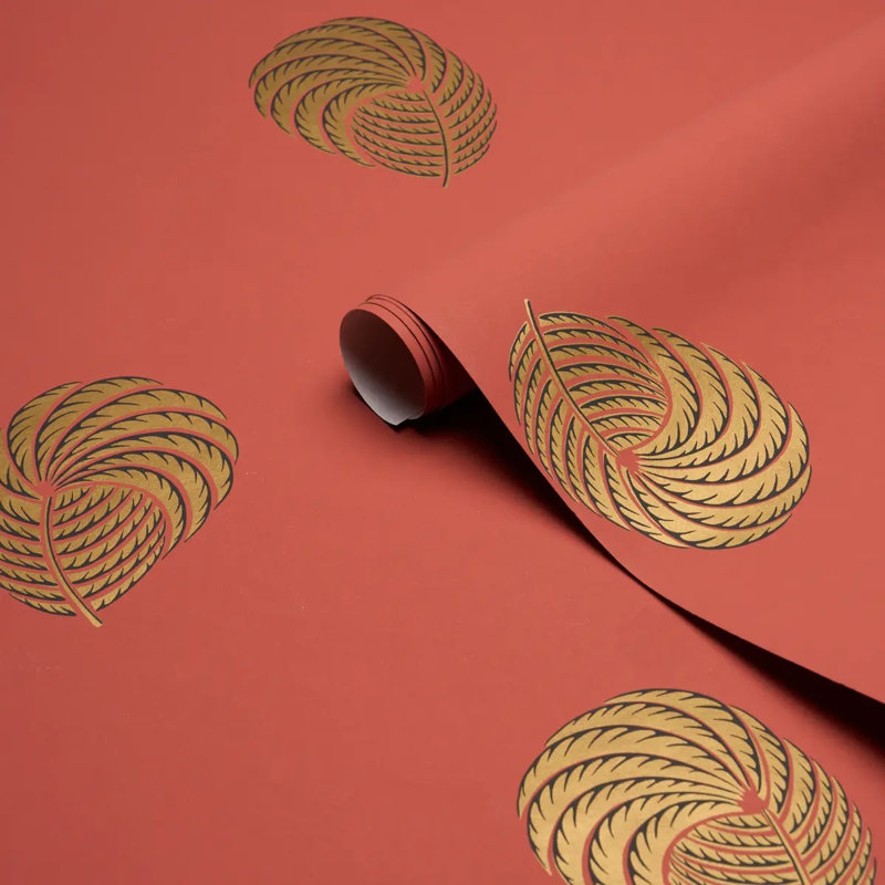 Royal Plume Wallpaper Roll, Orange