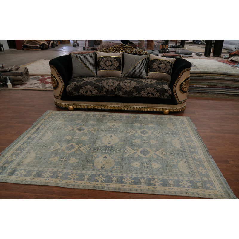 Geometric Handmade Oushak Oriental Area Rug 6x8