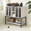 Record Player Stand With Charging Station, Turntable Stand End Sofa Side Table With Open Shelves, Metal Frame Albums Vinyl Record Storage Cabinet Holder For Living Room Bedroom-600155836