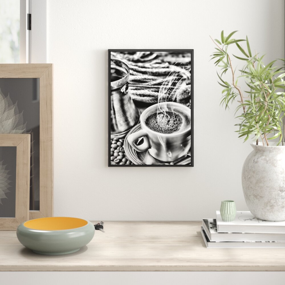 Gerahmtes Wandbild Kaffe Kaffeetasse Kaffee