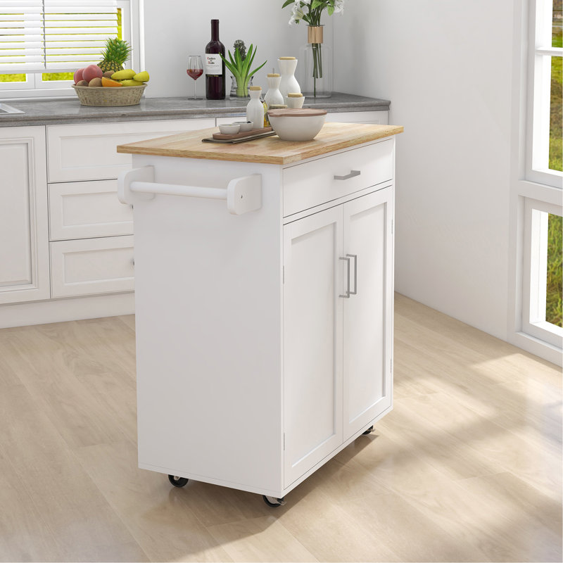 Chariot de cuisine polyvalent avec accessoires fonctionnels et fabrication robuste