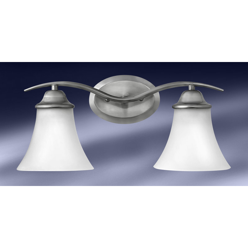 2 - Light Vanity Light, Brushed Steel