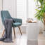 Tabouret tambour en céramique émaillée 11 po x 17,25 po - Table d'appoint intérieure / extérieure - Tabouret de jardin d'appoint (table incluse seulement)