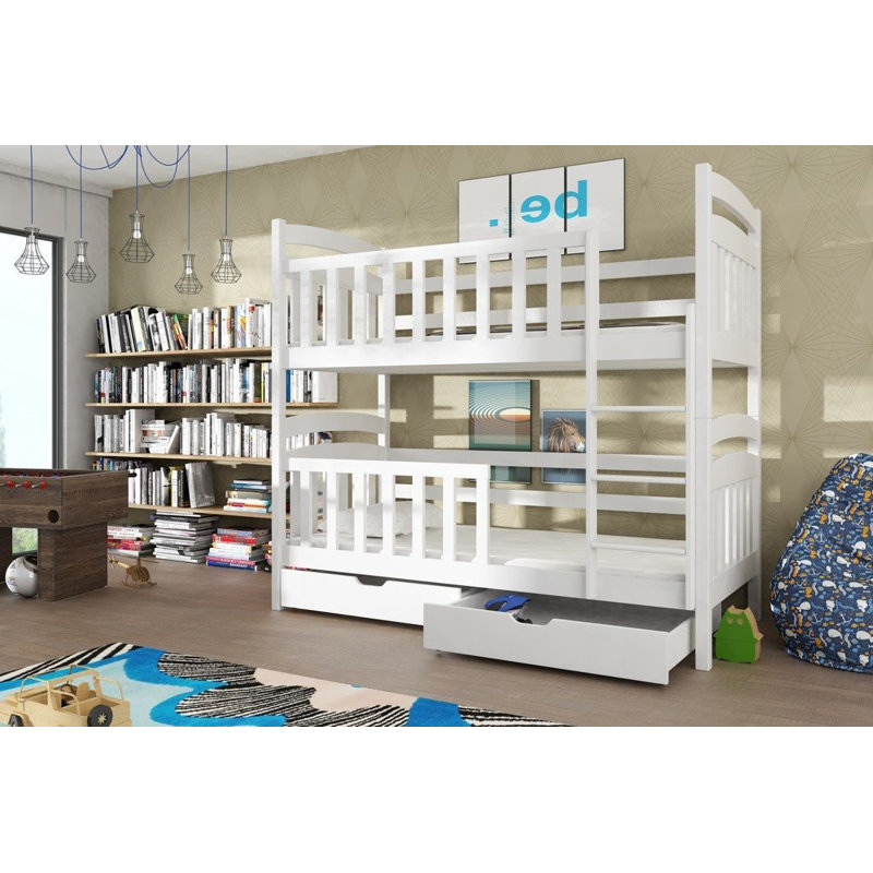Seb Bunk Bed with Storage Included, White