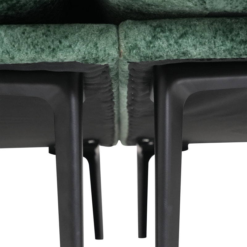 Nedek Upholstered 74.8'' Wide Velvet Reversible Modular Sofa & Chaise,3-piece, Green Velvet