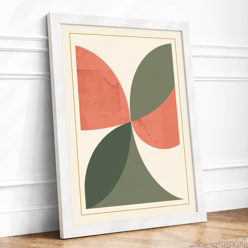 Pinwheel Geometry Mid-Century - Framed Print, A1 - 84.1 x 59.4 cm, White