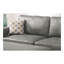 Canapé faisant face à gauche, ensemble de canapé modulaire en similicuir respirant gris antique 2 pièces