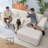  110'' W Upholstered Sectional with Five Pillows, 2 - Piece Convertible Sleeper Sofa, No Assembly Required Sofa-551389505-551389504