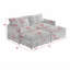 Canapé modulaire avec repose-pieds mobile, siège profond, coussins double couche-669911870