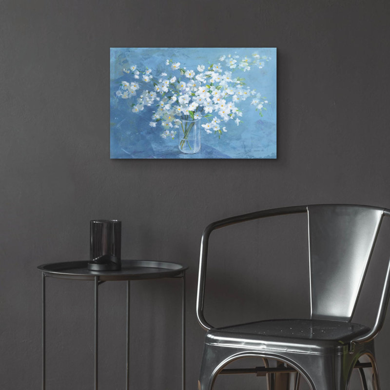  «Fresh White Bouquet» par Danhui Nai, art mural en verre acrylique, H 16 po x l 24 po x P 0,2 po