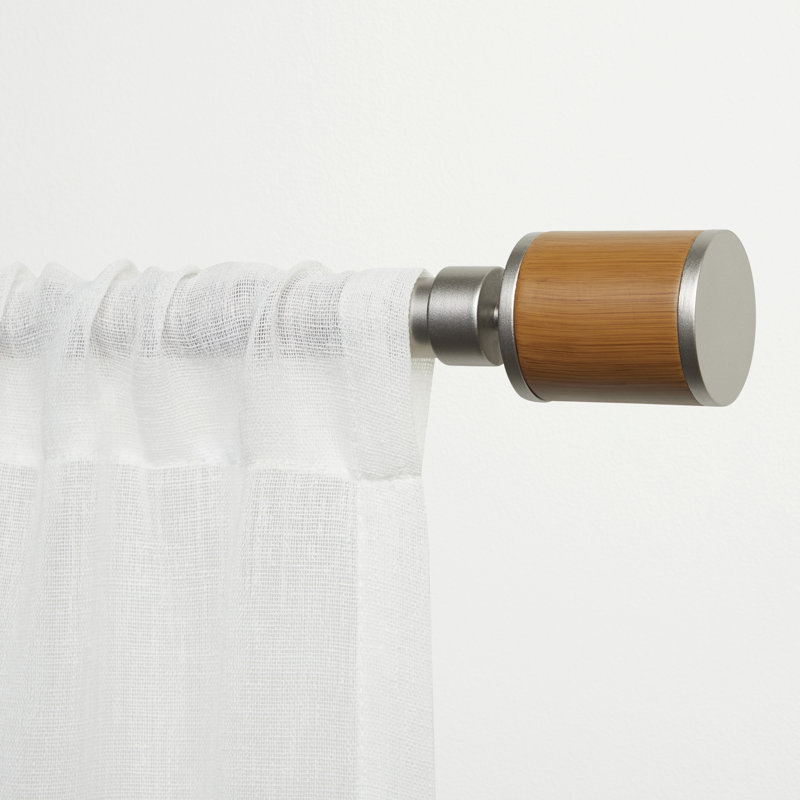 Amalgamated Textiles Exclusive Home Rimini 1" Window Curtain Rod and Finial Set, Adjustable