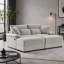 Ensemble de chaise longue double avec repose-pieds réversible - Velours côtelé doux, rangement, port USB, siège / table multifonctionnel pour le salon-1147114562