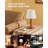 12” Solid Wood Dimmable Table Lamps With Memory