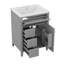 Meuble-lavabo 24 po avec lavabo, 3 tiroirs et armoire avec tablettes réglables-118311947