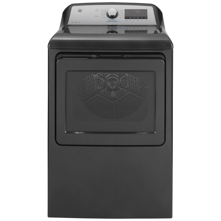Smart Laundry Appliances GE Smart 7.4 cu. ft. High Efficiency Gas Dryer with Sensor Dry Steam Dry Reversible Door