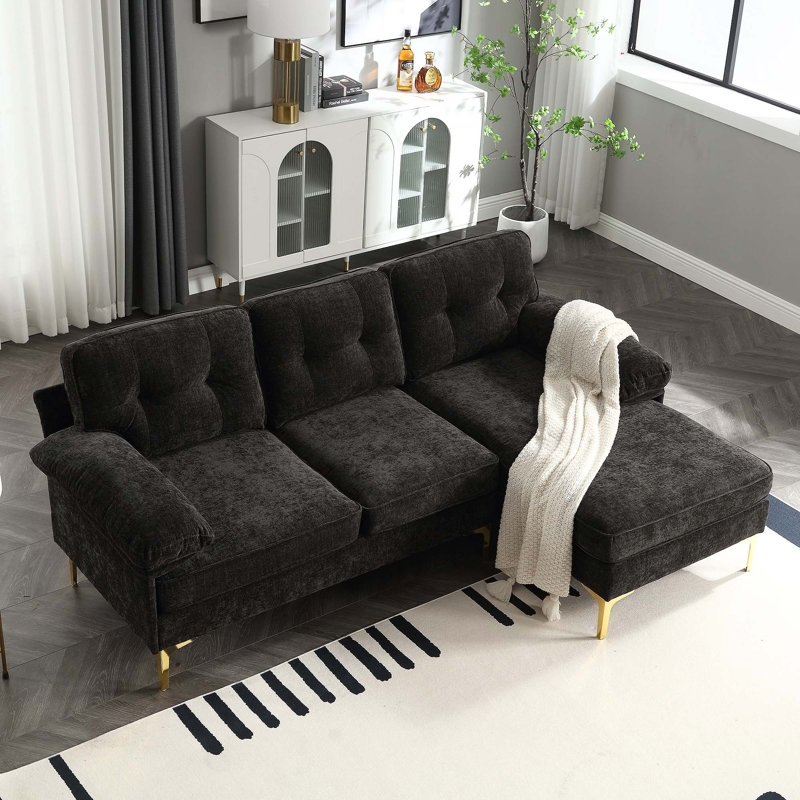 Canapé méridienne réversible confortable pour divers espaces, rehaussant le style intérieur