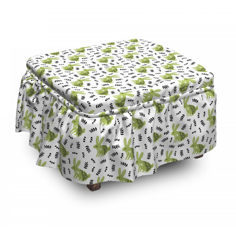 Housse pour repose-pieds bunnies avec motif floral