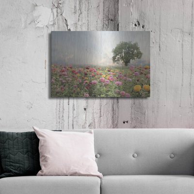  'Zinnia Field' by Lori Deiter Metal Wall Art, 36" x 24"