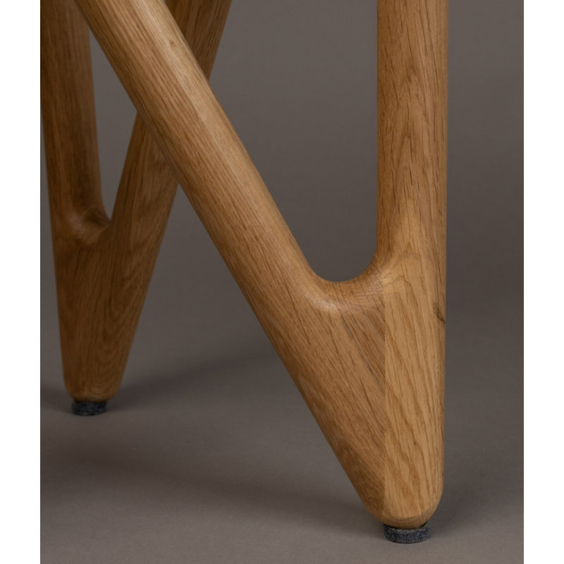 Naia Glass Single End Table, Natural
