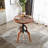 American Antique Industrial DIY Crank Table Wooden Three-Legged Table Bar Table Accent End Table-785932983