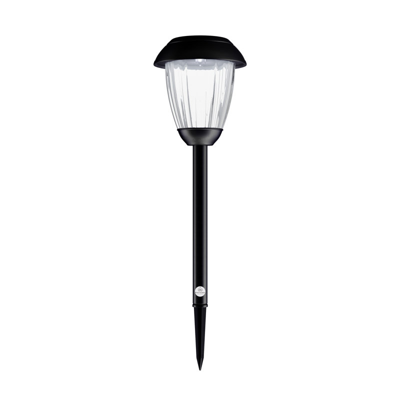 Solar Powered Integrated LED Metal Pathway Light Pack, Black