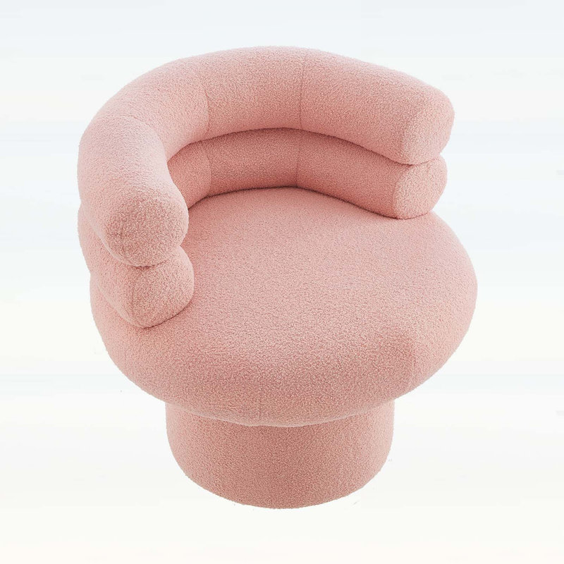 360° Swivel Accent Chair for Living Room,Bedroom,or Small Spaces, Pink